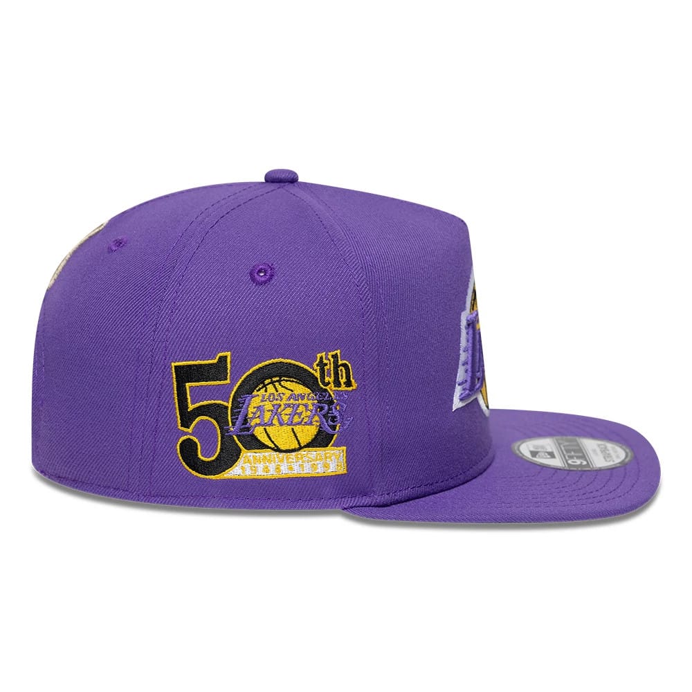 Los Angeles Lakers NBA Hardwood Classic 9FIFTY A-Frame Snapback New Era Purple Official NBA Fan Gear