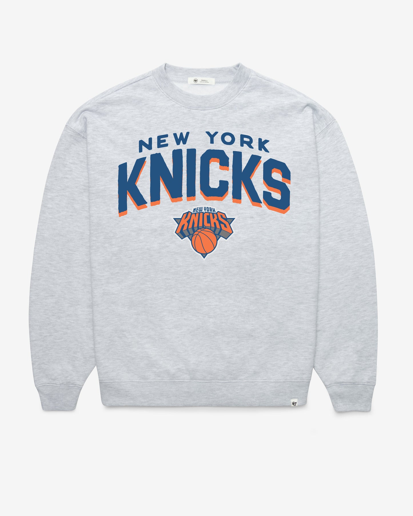 NEW YORK KNICKS CAMPUS ARCH CLOUD '47 OVERSIZED CREW WOMENS Official NBA Fan Gear