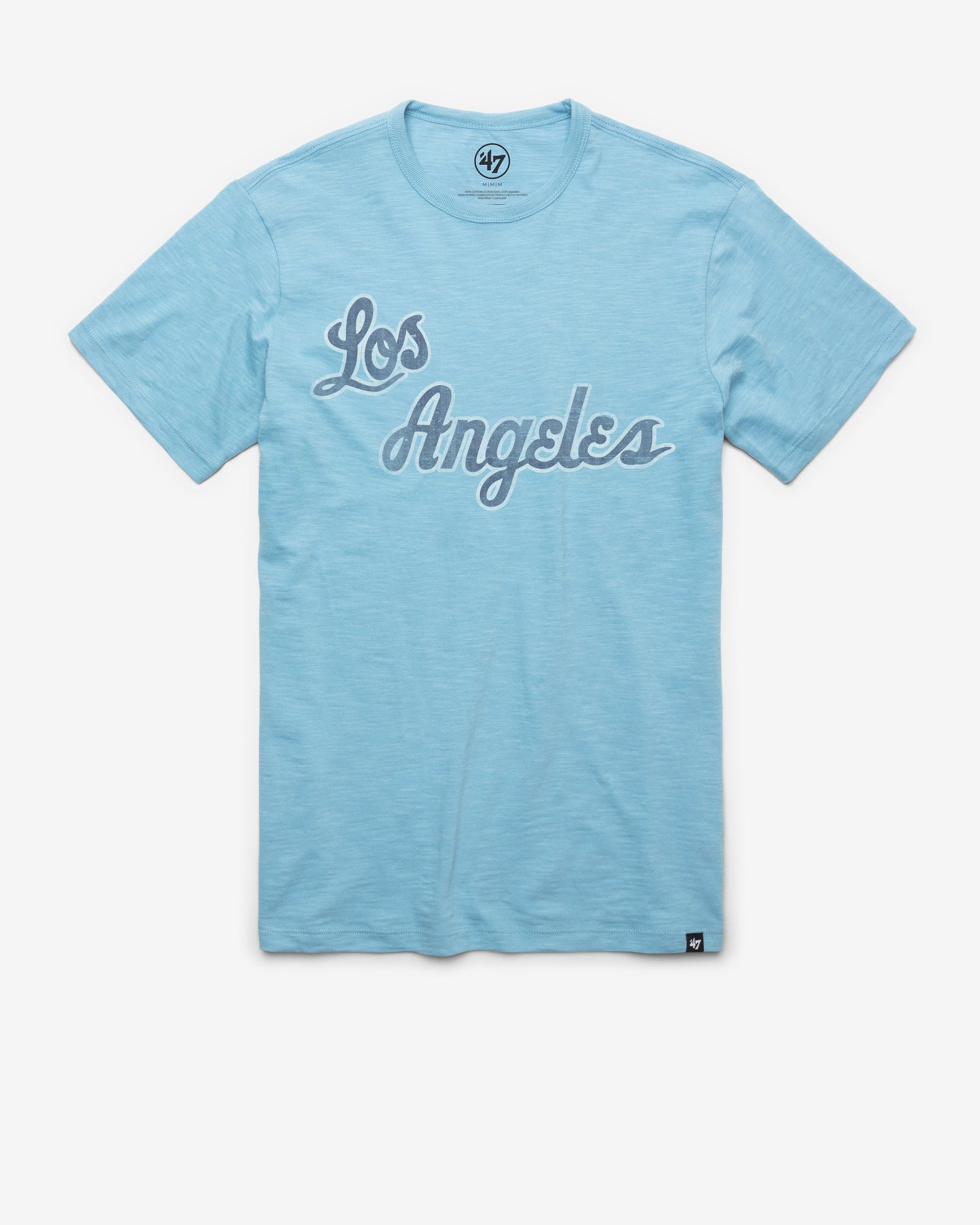 LOS ANGELES LAKERS HARDWOOD CLASSICS GRIT WORDMARK '47 SCRUM TEE Official NBA Fan Gear