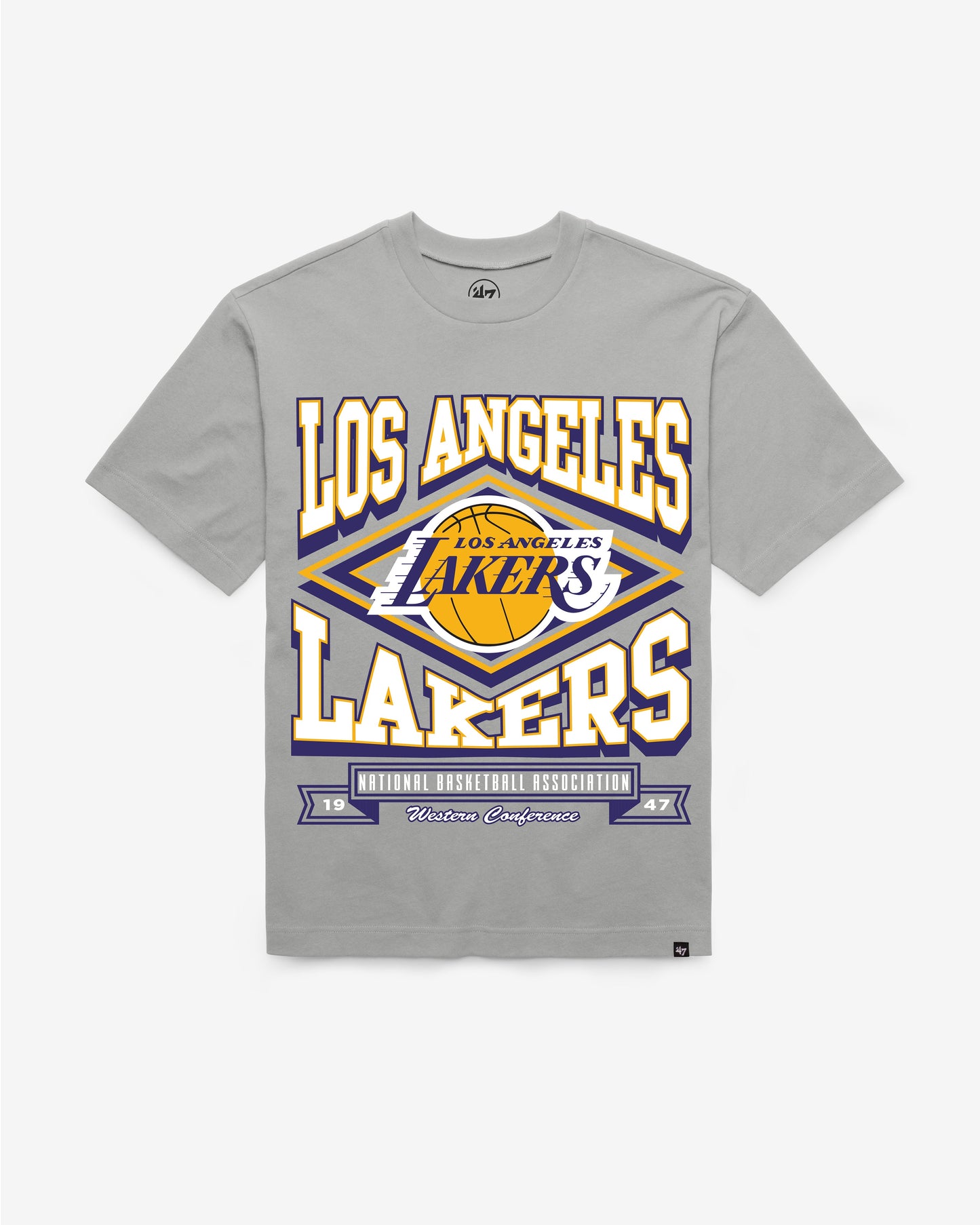 LOS ANGELES LAKERS HEATER '47 FOUNDATION TEE Official NBA Fan Gear