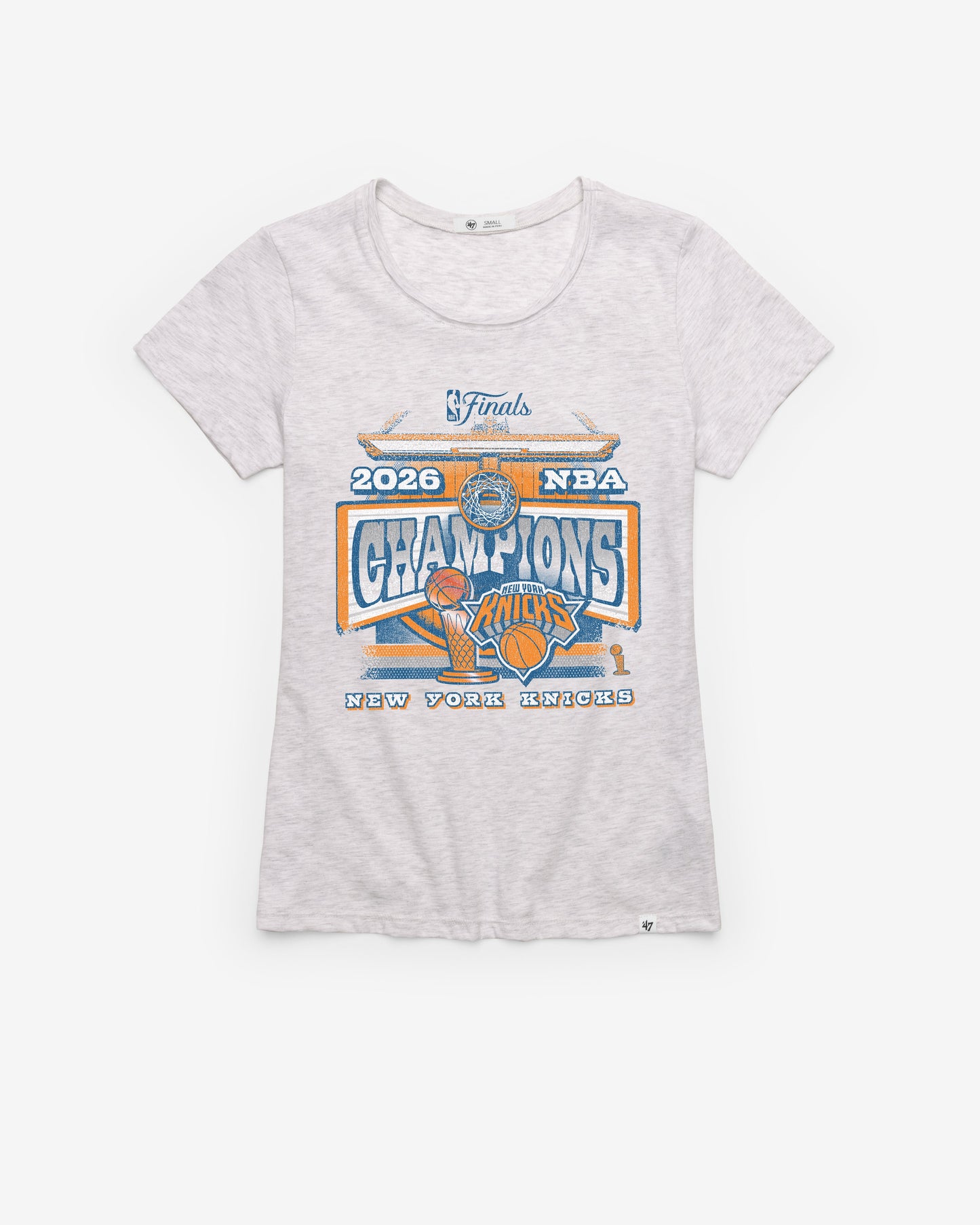 NEW YORK KNICKS 2026 NBA CHAMPIONS '47 WOMEN'S FRANKIE TEE Official NBA Fan Gear