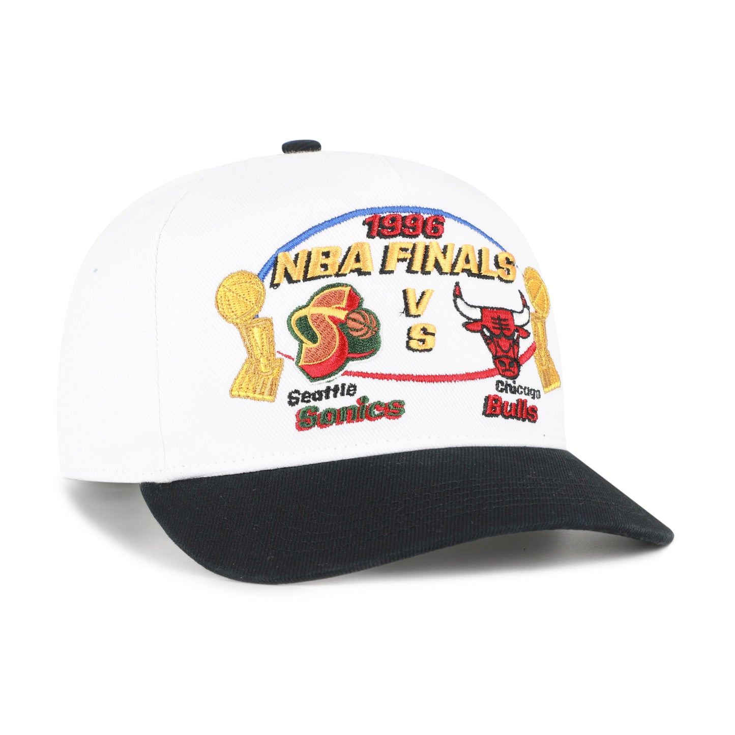 SEATTLE SONICS VS. CHICAGO BULLS NBA FINALS DUELING '47 HITCH Official NBA Fan Gear