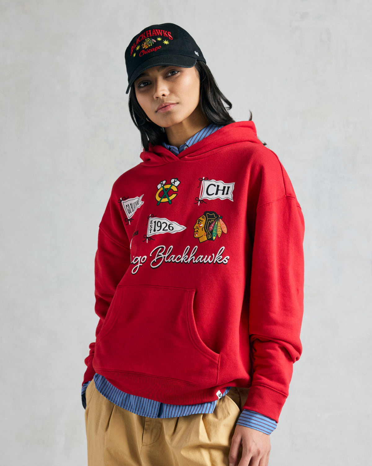 CHICAGO BULLS BOW AND BANNERS '47 NAOMI HOOD WOMENS Official NBA Fan Gear
