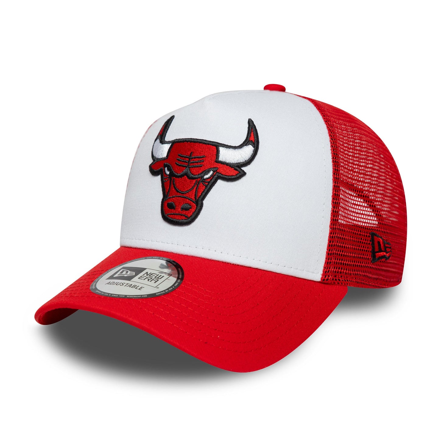 Chicago Bulls NBA Trucker Snapback Side Patch New Era White/Red Official NBA Fan Gear