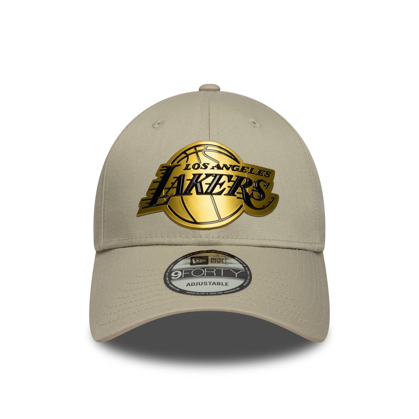 Los Angeles Lakers NBA Metallic 9Forty New Era Snapback Stone Official NBA Fan Gear