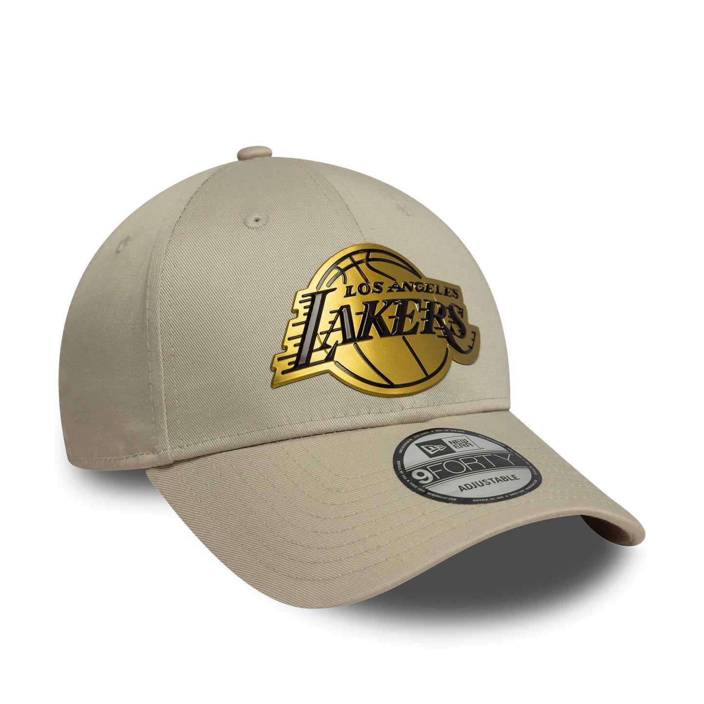 Los Angeles Lakers NBA Metallic 9Forty New Era Snapback Stone Official NBA Fan Gear