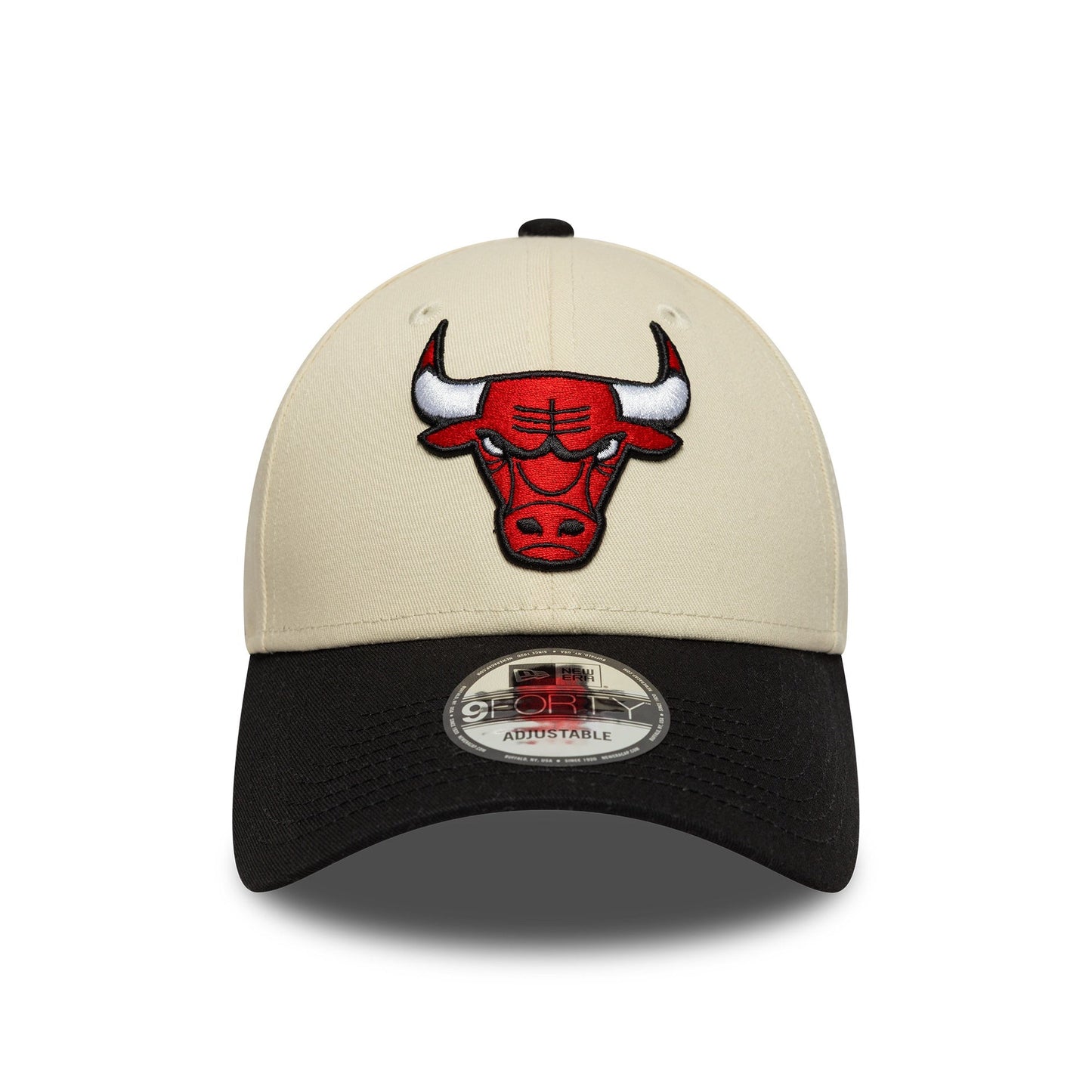 Chicago Bulls NBA Colourblock 9Forty New Era Cream/Black Official NBA Fan Gear