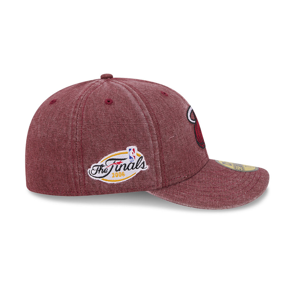 Miami Heat NBA Hardwood Classic New Era Burgundy Official NBA Fan Gear