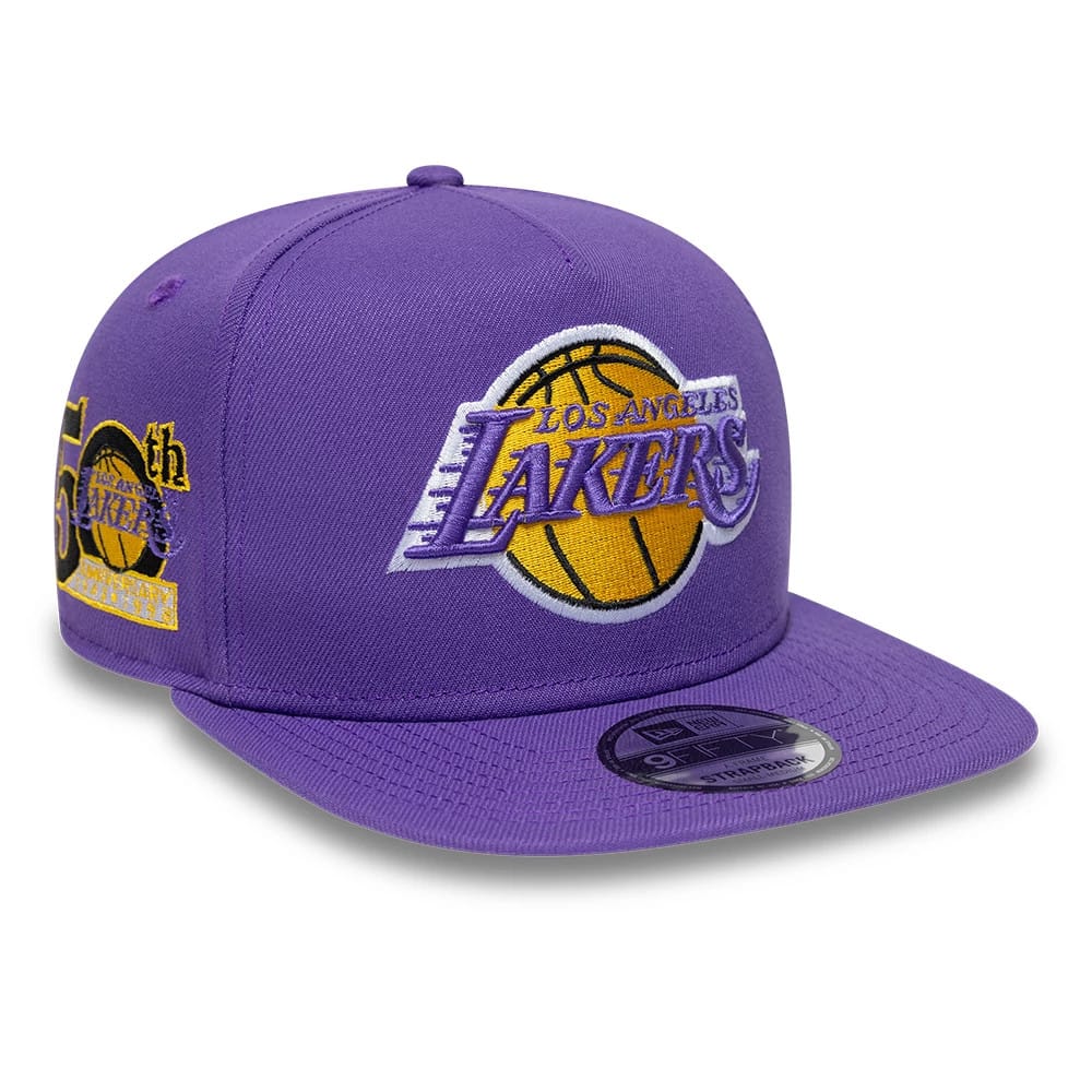 Los Angeles Lakers NBA Hardwood Classic 9FIFTY A-Frame Snapback New Era Purple Official NBA Fan Gear