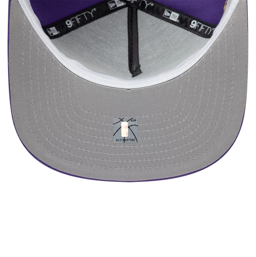 Los Angeles Lakers NBA Hardwood Classic 9FIFTY A-Frame Snapback New Era Purple Official NBA Fan Gear