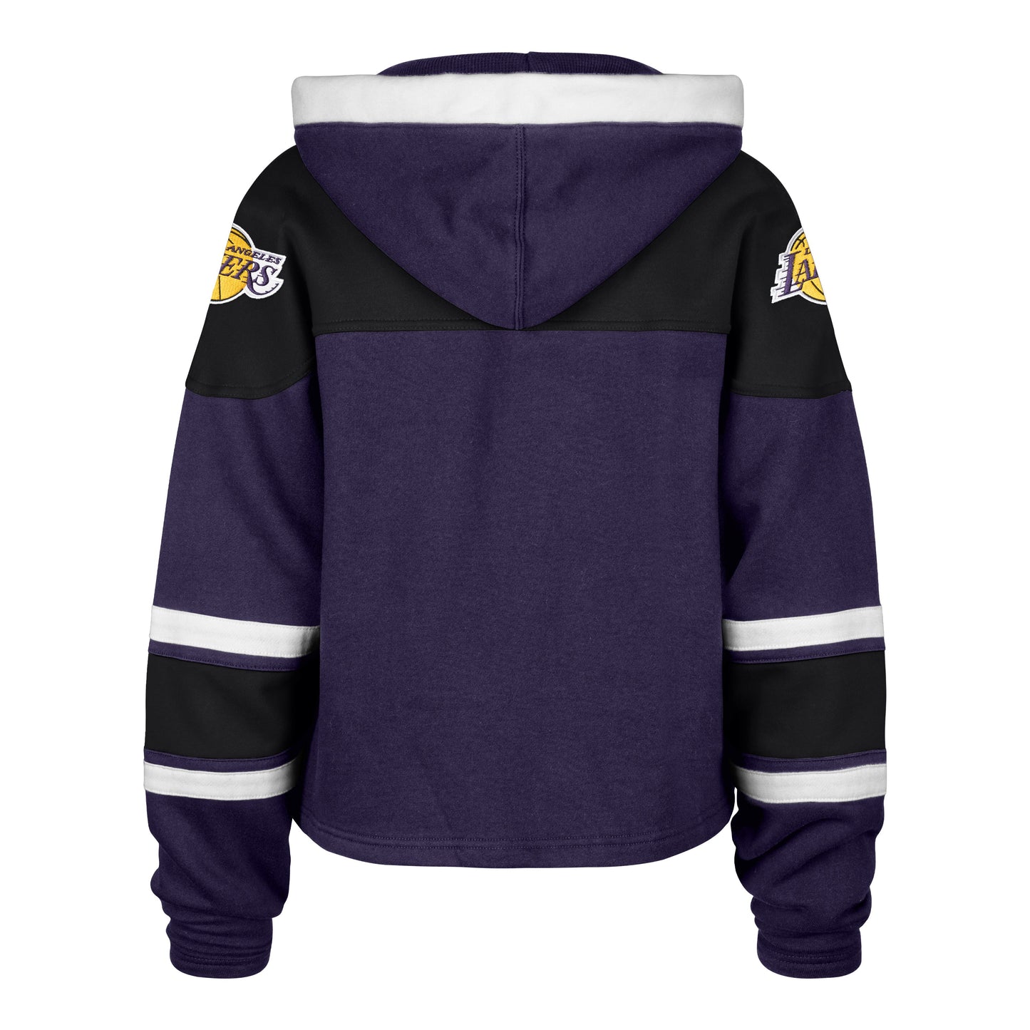 LOS ANGELES LAKERS CITY EDITION CROPPED SUPERIOR '47 LACER HOOD WOMENS Official NBA Fan Gear