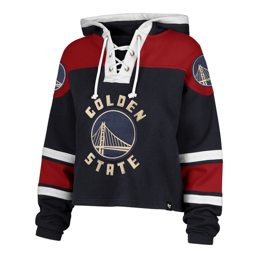 GOLDEN STATE WARRIORS CITY EDITION CROPPED SUPERIOR '47 LACER HOOD WOMENS Official NBA Fan Gear
