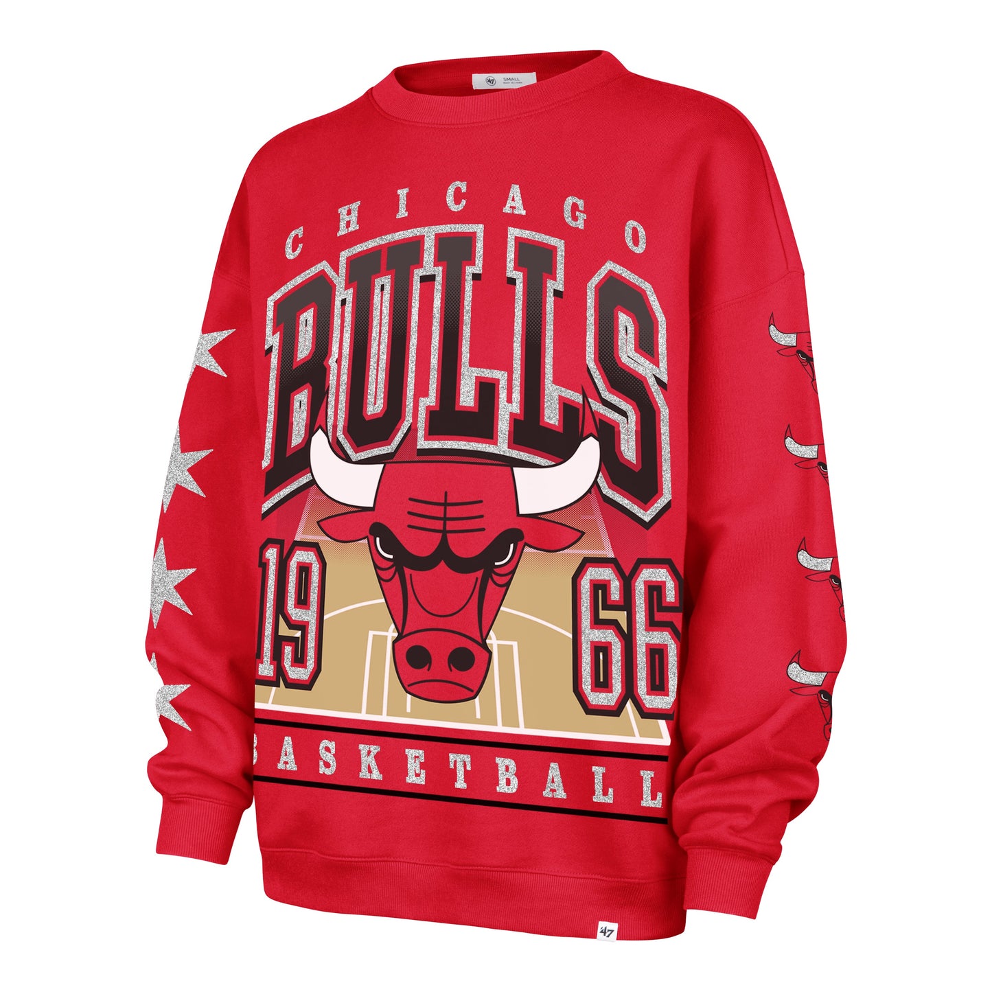 CHICAGO BULLS GO BIG '47 OVERSIZED CREW WOMENS Official NBA Fan Gear