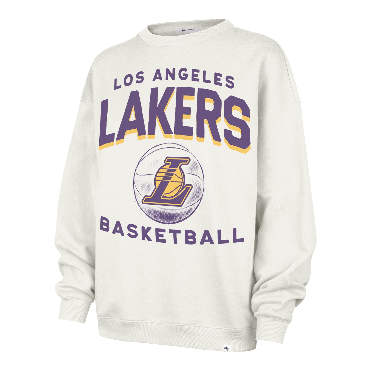 LOS ANGELES LAKERS ARCH CLOUD '47 OVERSIZED CREW WOMENS Official NBA Fan Gear