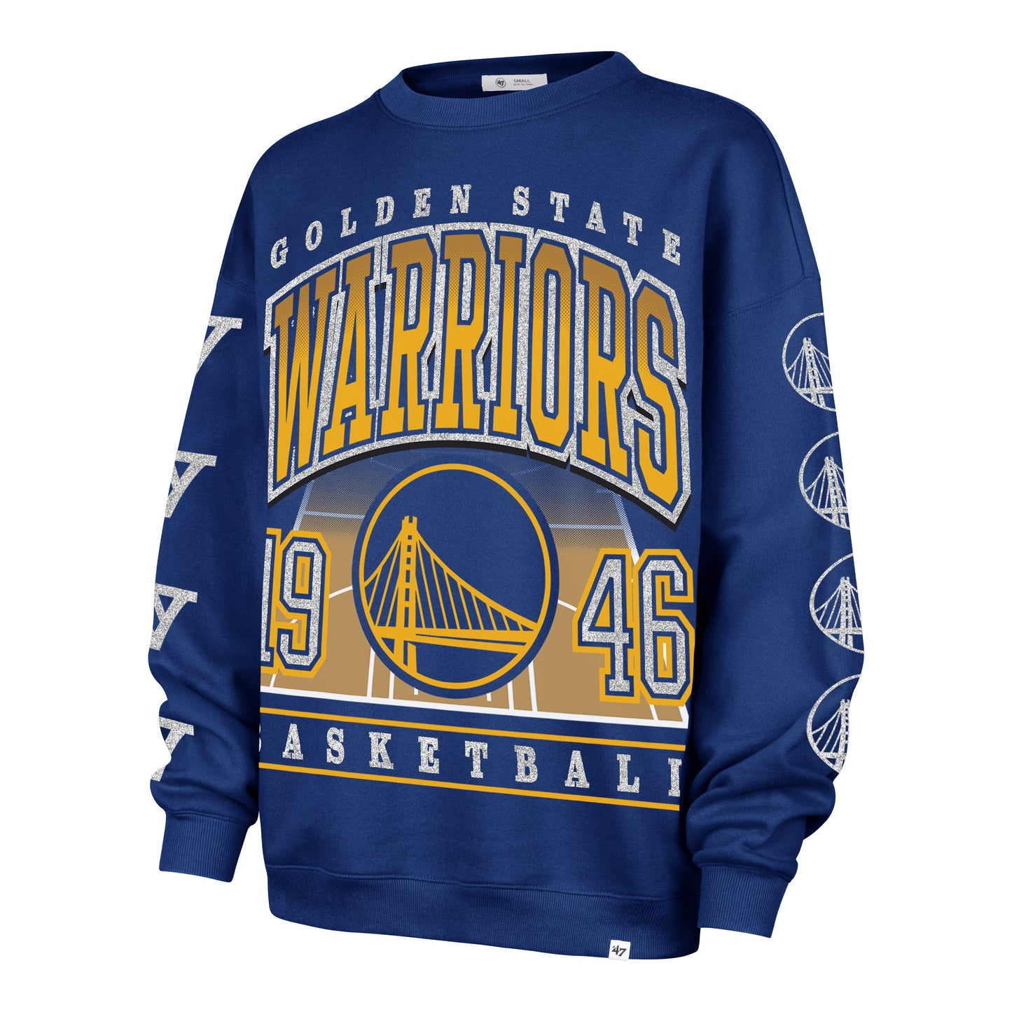 GOLDEN STATE WARRIORS GO BIG '47 OVERSIZED CREW WOMENS Official NBA Fan Gear