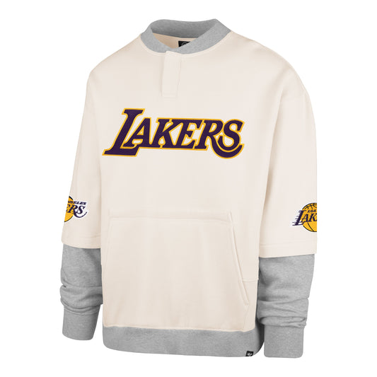 LOS ANGELES LAKERS TRIFECTA '47 DOUBLE LAYERED SNAP CREW Official NBA Fan Gear