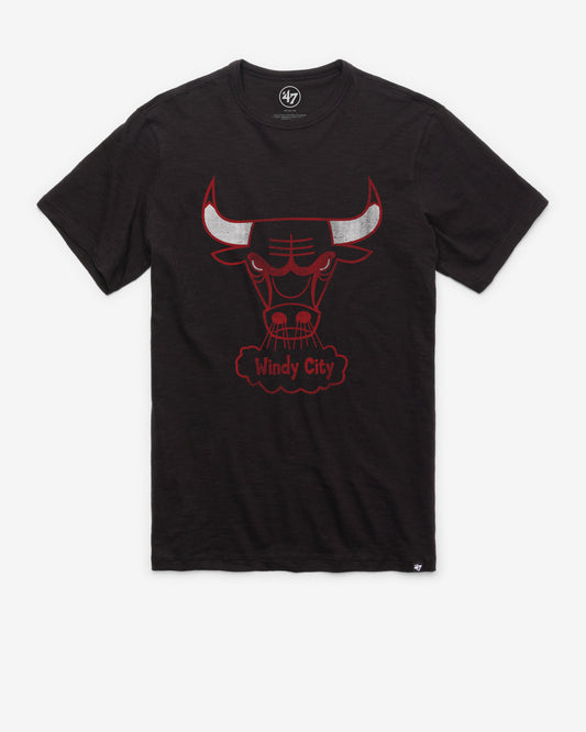 CHICAGO BULLS HARDWOOD CLASSICS GRIT '47 SCRUM TEE Official NBA Fan Gear