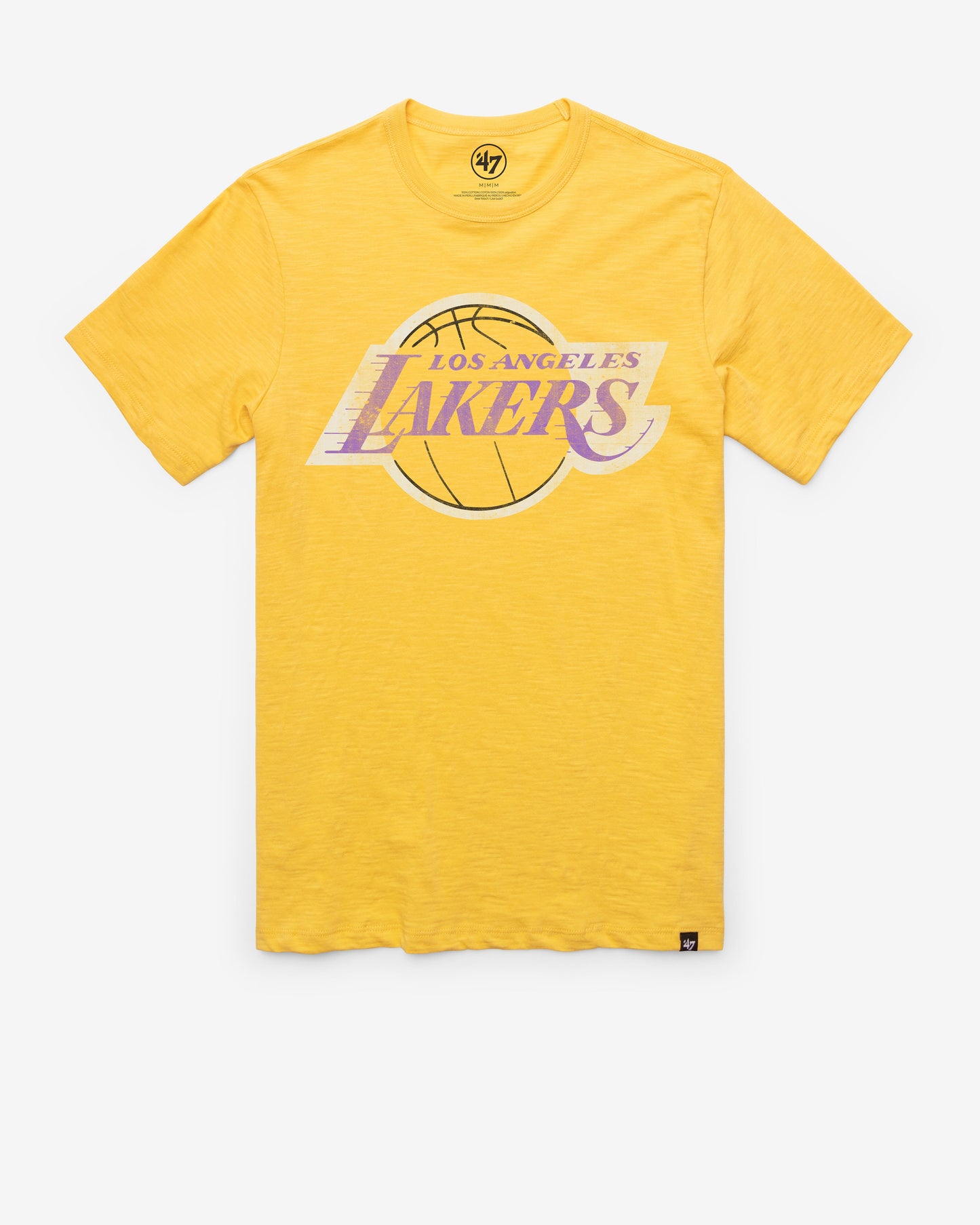 LOS ANGELES LAKERS HARDWOOD CLASSICS GRIT '47 SCRUM TEE Official NBA Fan Gear