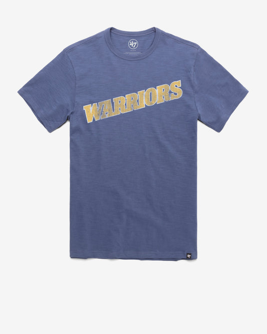 GOLDEN STATE WARRIORS HARDWOOD CLASSICS GRIT WORDMARK '47 SCRUM TEE Official NBA Fan Gear