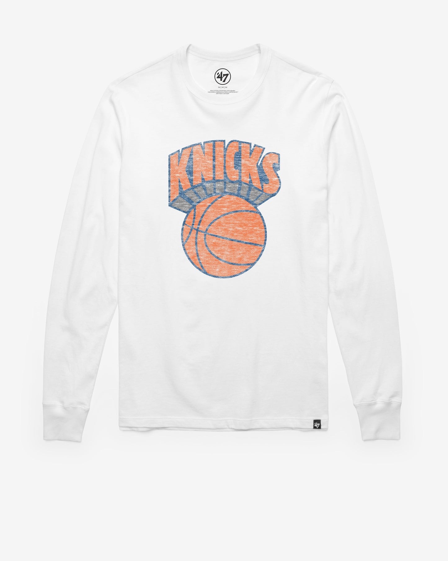 NEW YORK KNICKS HARDWOOD CLASSICS PREMIER '47 FRANKLIN LONG SLEEVE TEE Official NBA Fan Gear