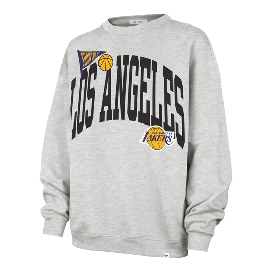 LOS ANGELES LAKERS ARCHED ICON '47 OVERSIZED CREW WOMENS Official NBA Fan Gear