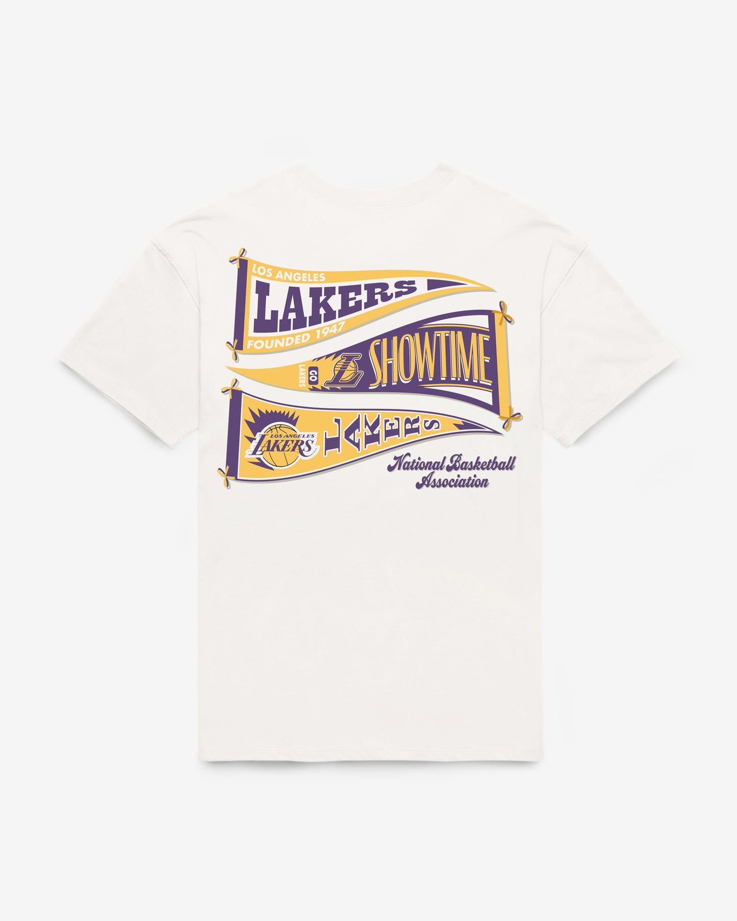 LOS ANGELES LAKERS BOW AND BANNER BACKER '47 SADIE TEE WOMENS Official NBA Fan Gear