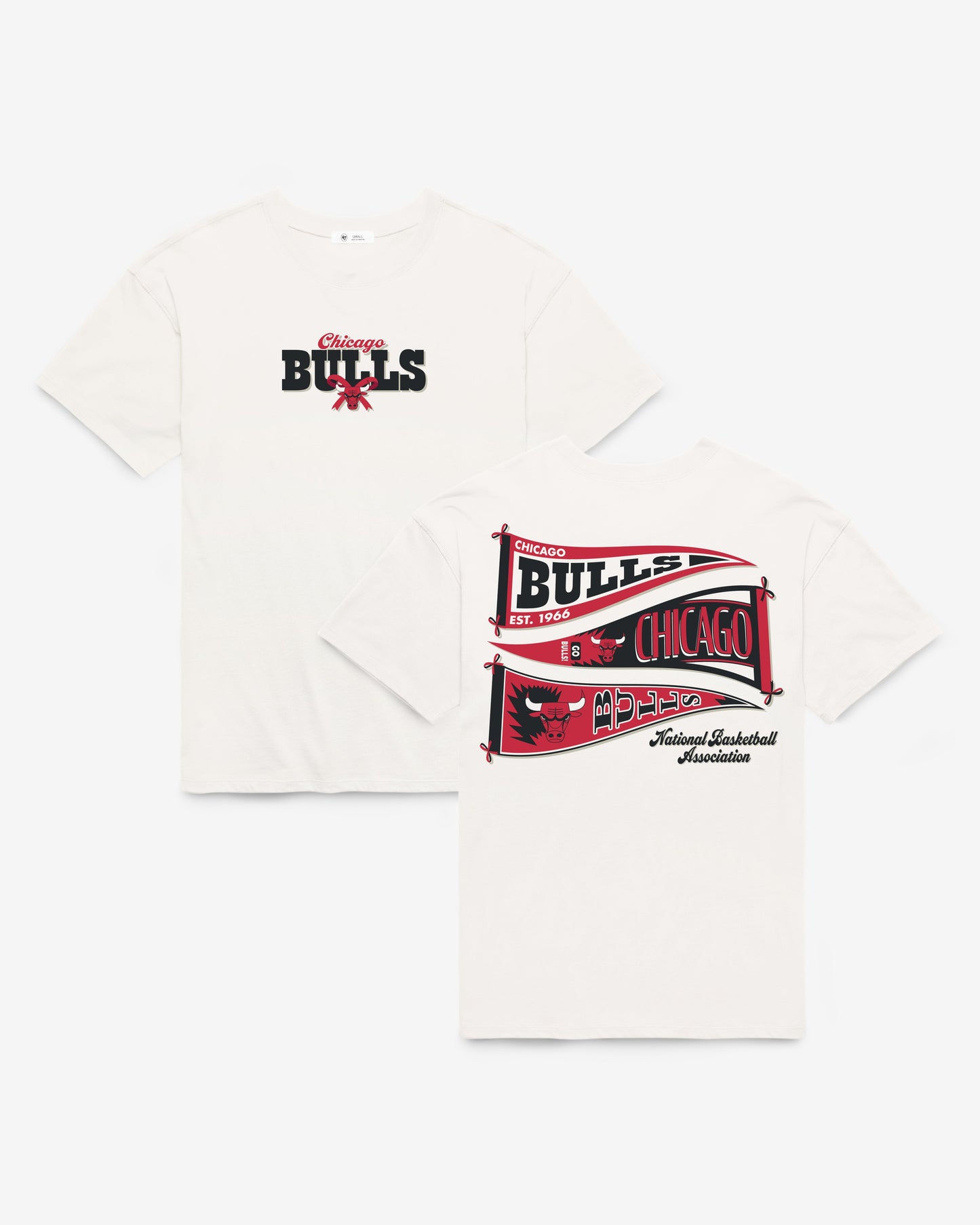 CHICAGO BULLS BOW AND BANNER BACKER '47 SADIE TEE WOMENS Official NBA Fan Gear
