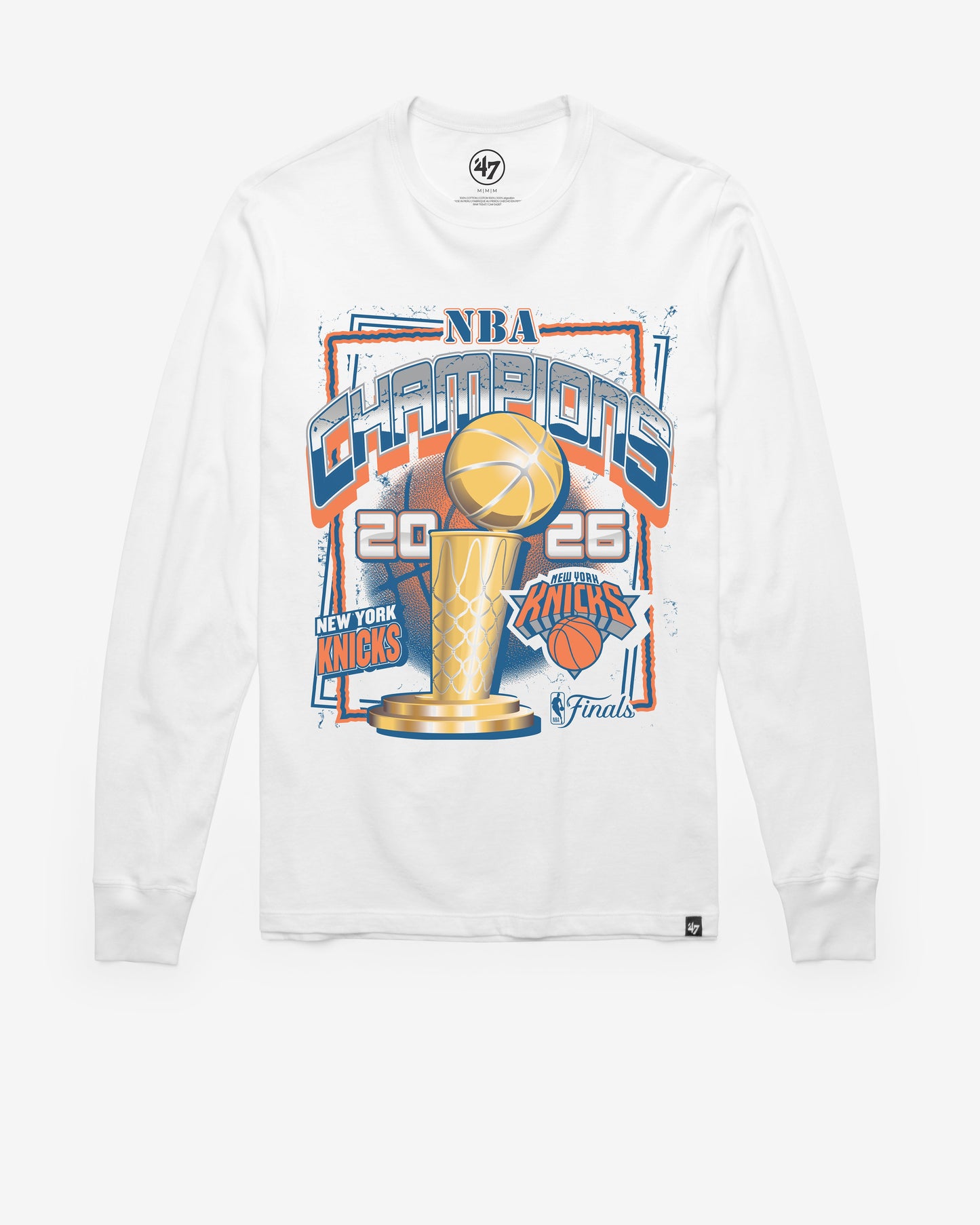 NEW YORK KNICKS 2026 NBA CHAMPIONS '47 FRANKLIN LONG SLEEVE TEE Official NBA Fan Gear