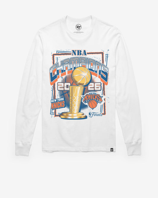 NEW YORK KNICKS 2026 NBA CHAMPIONS '47 FRANKLIN LONG SLEEVE TEE Official NBA Fan Gear