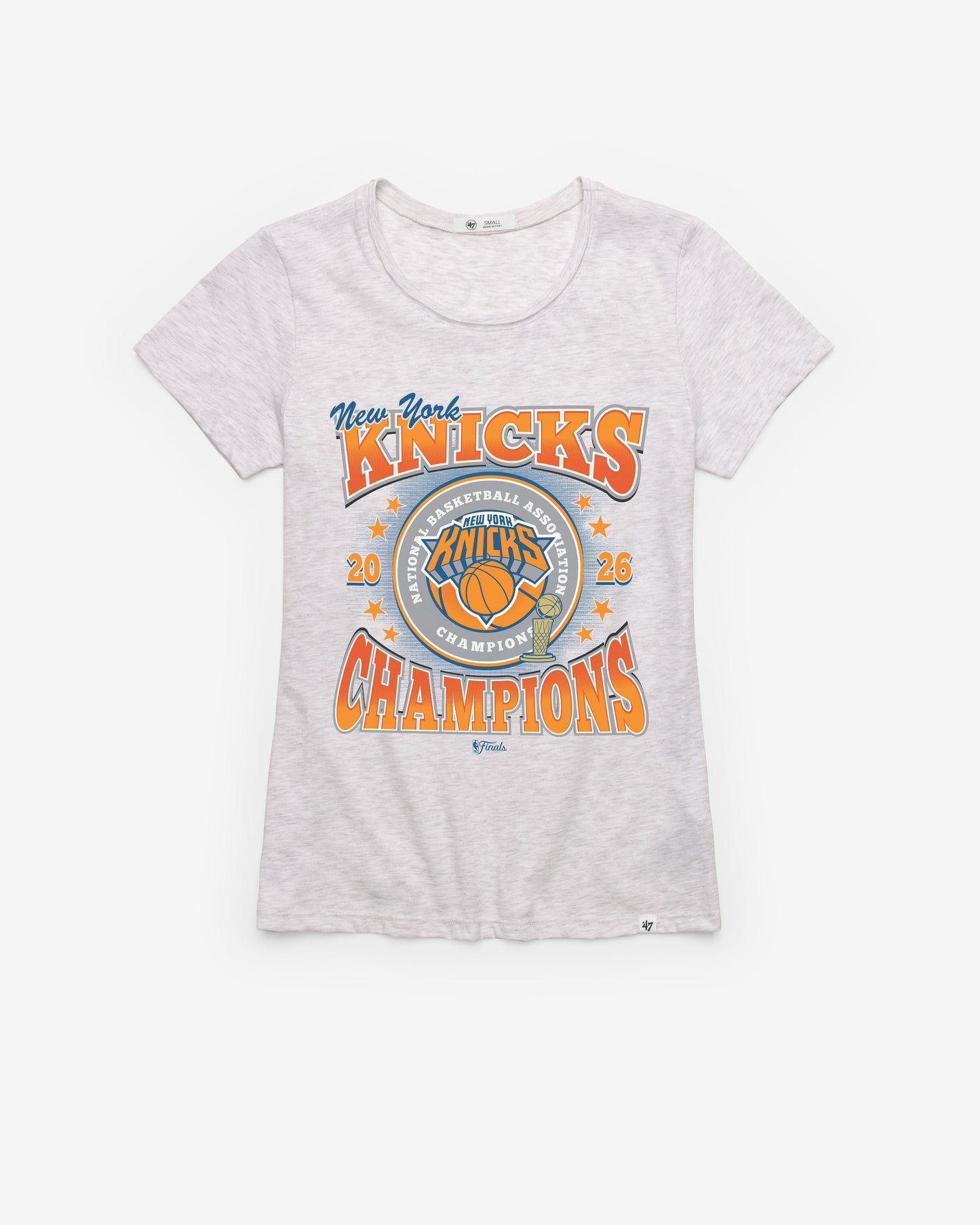 NEW YORK KNICKS 2026 NBA CHAMPIONS '47 WOMEN'S FRANKIE TEE Official NBA Fan Gear