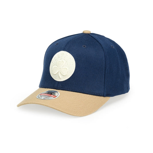 Boston Celtics NBA Sand Storm Classic Red Snapback Mitchell & Ness Navy Blue/Sand Official NBA Fan Gear