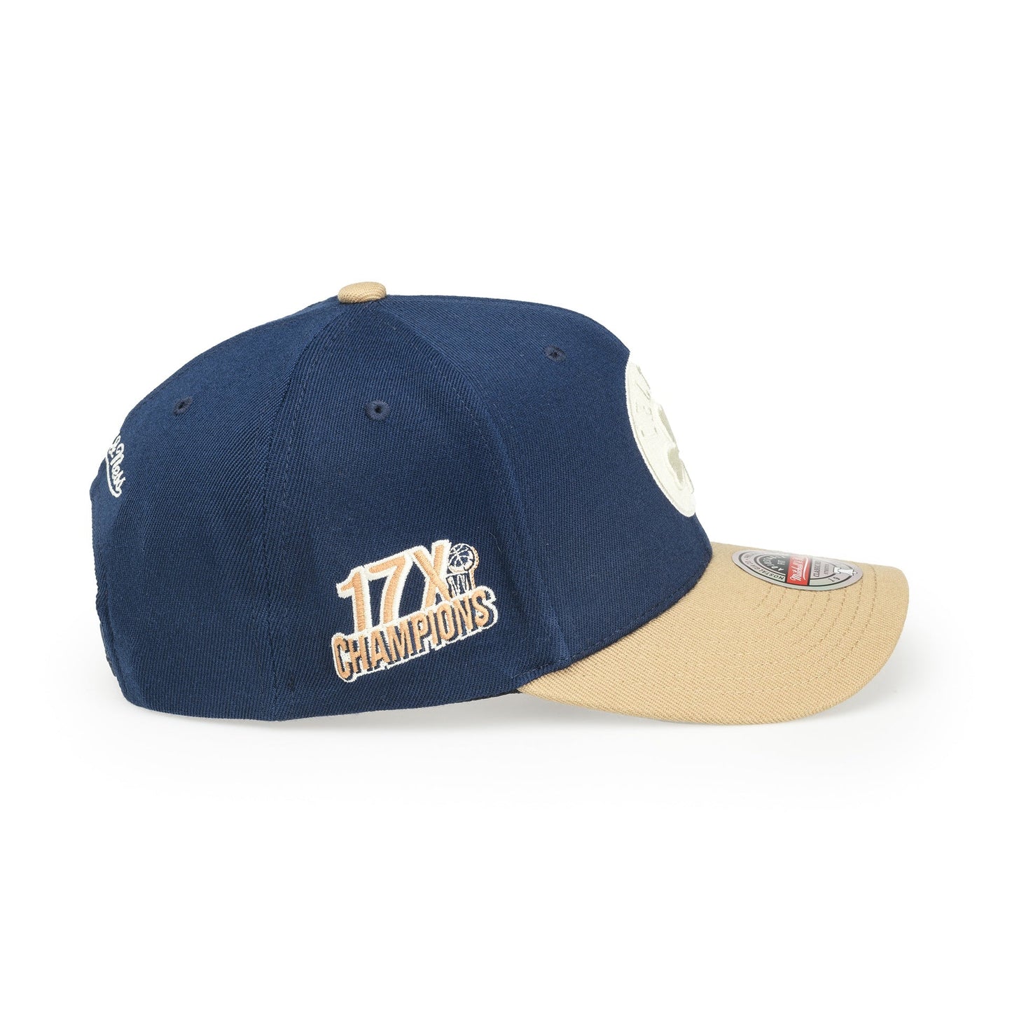 Boston Celtics NBA Sand Storm Classic Red Snapback Mitchell & Ness Navy Blue/Sand Official NBA Fan Gear