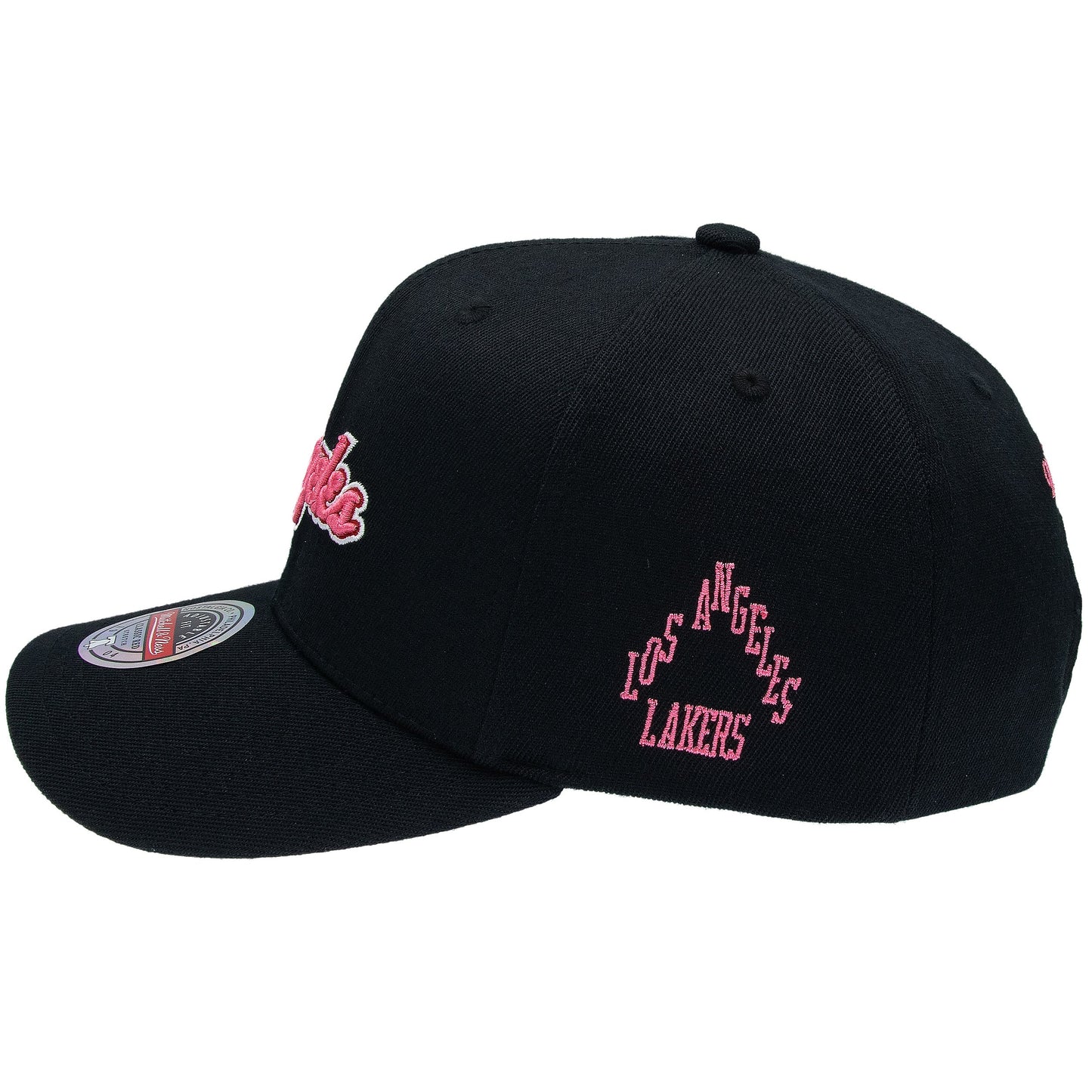 Los Angeles Lakers NBA Is It Pink? Classic Red Snapback Mitchell & Ness Black/Pink Official NBA Fan Gear