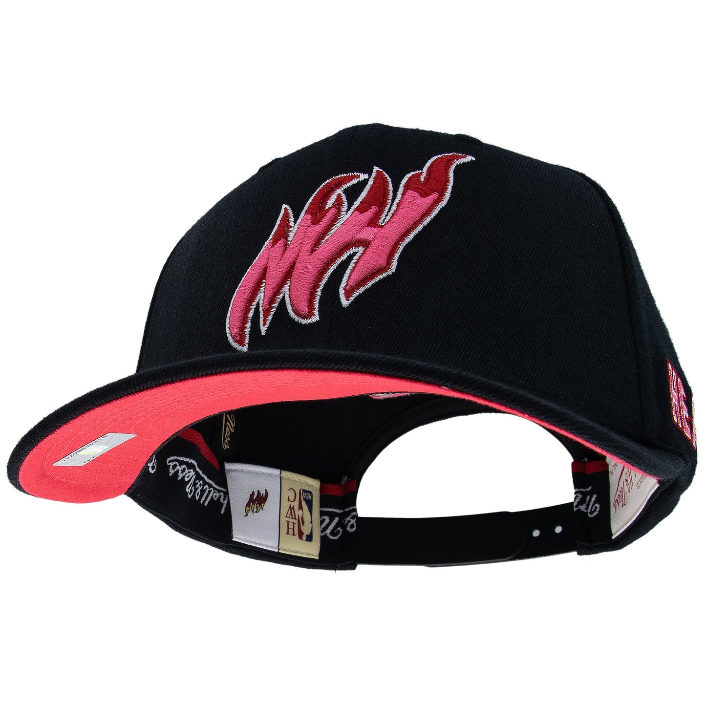 Miami Heat NBA Is It Pink? Classic Red Snapback Mitchell & Ness Black/Pink Official NBA Fan Gear