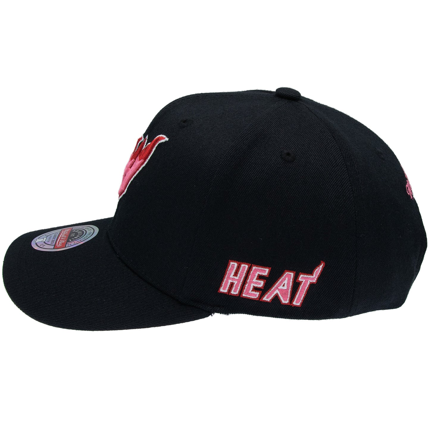 Miami Heat NBA Is It Pink? Classic Red Snapback Mitchell & Ness Black/Pink Official NBA Fan Gear