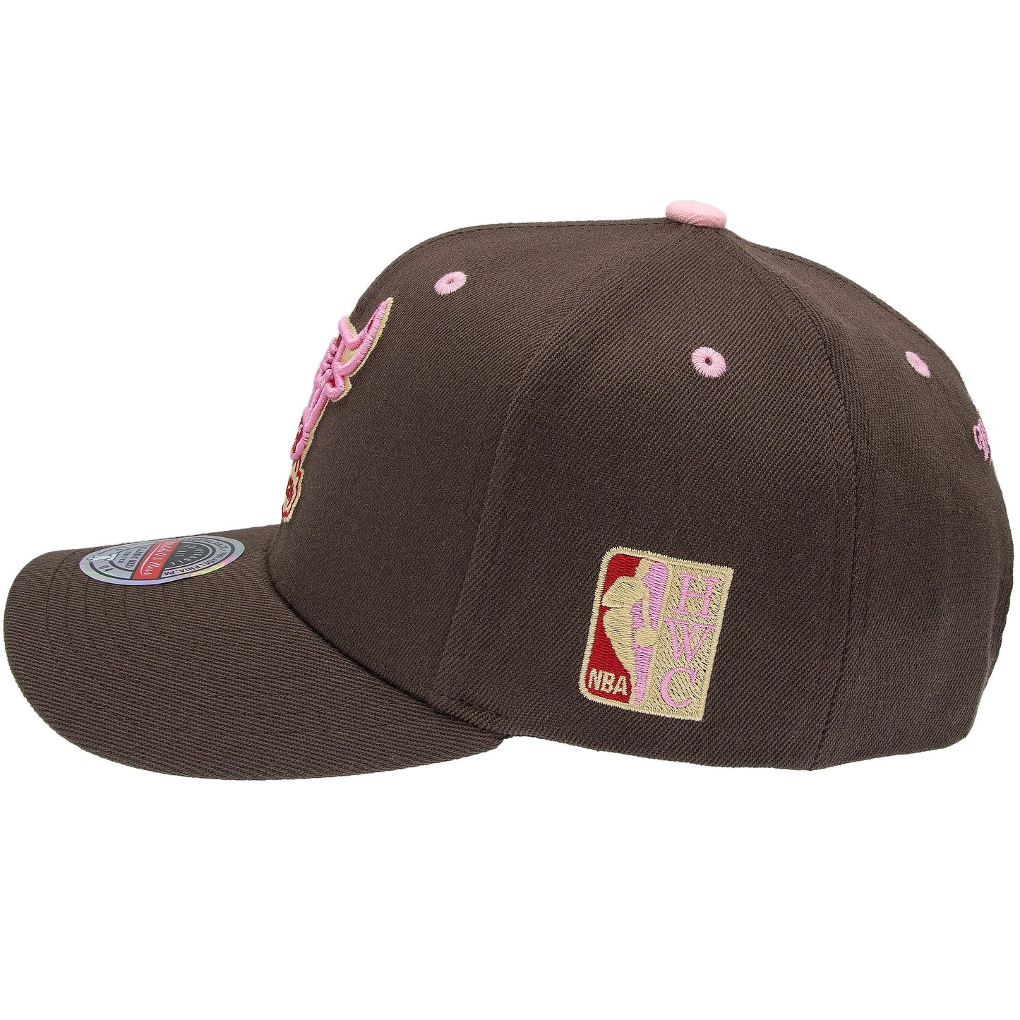 Chicago Bulls NBA Brown Sugar Bacon Classic Red Snapback Mitchell & Ness Brown/Pink Official NBA Fan Gear