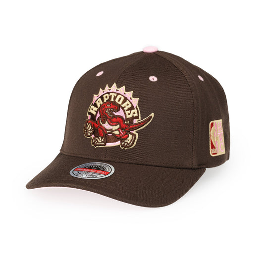 Toronto Raptors NBA Brown Sugar Bacon Classic Red Snapback Mitchell & Ness Brown/Pink Official NBA Fan Gear