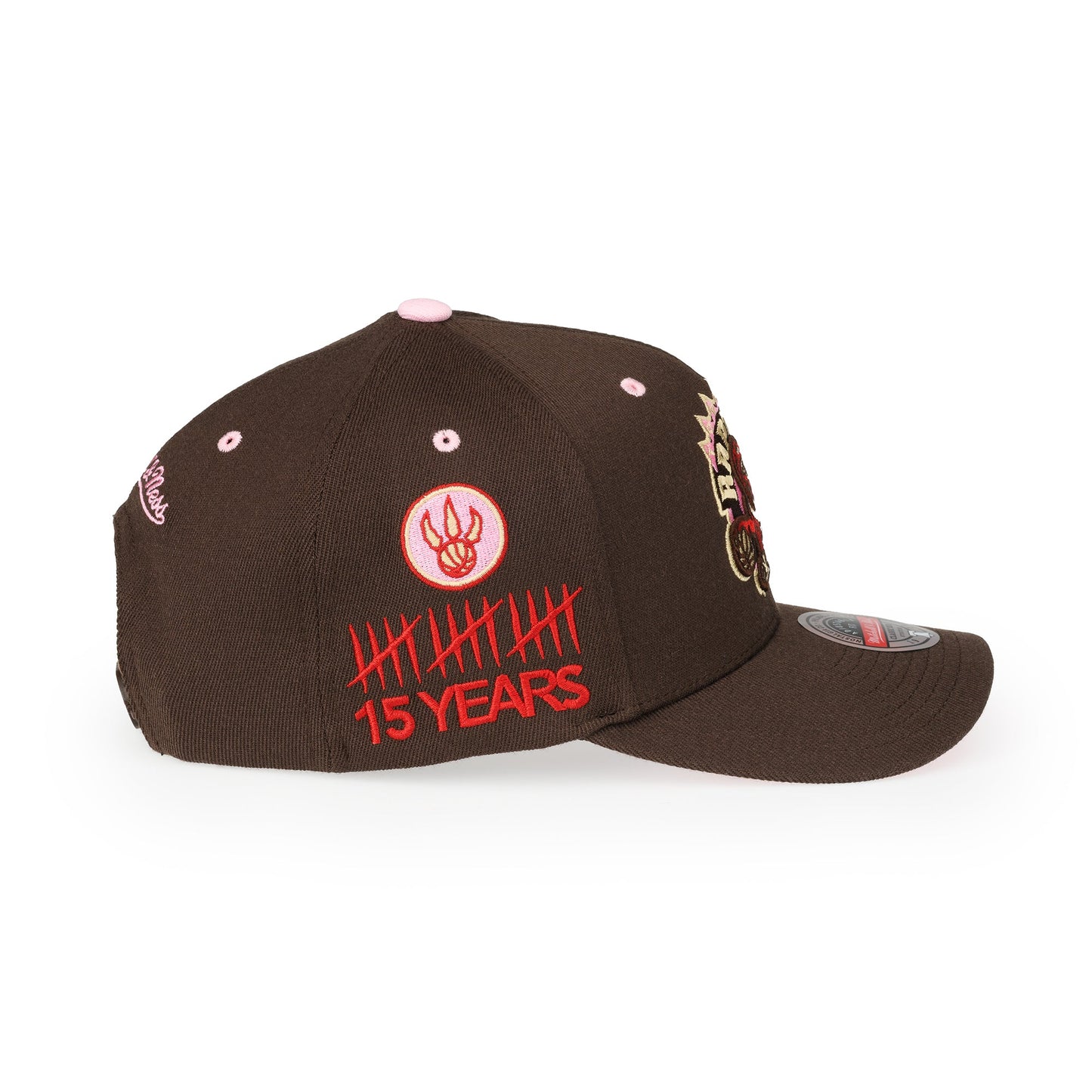 Toronto Raptors NBA Brown Sugar Bacon Classic Red Snapback Mitchell & Ness Brown/Pink Official NBA Fan Gear