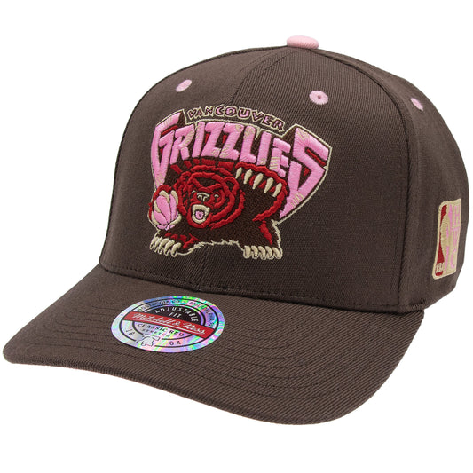 Vancouver Grizzlies NBA Brown Sugar Bacon Classic Red Snapback Mitchell & Ness Brown/Pink Official NBA Fan Gear