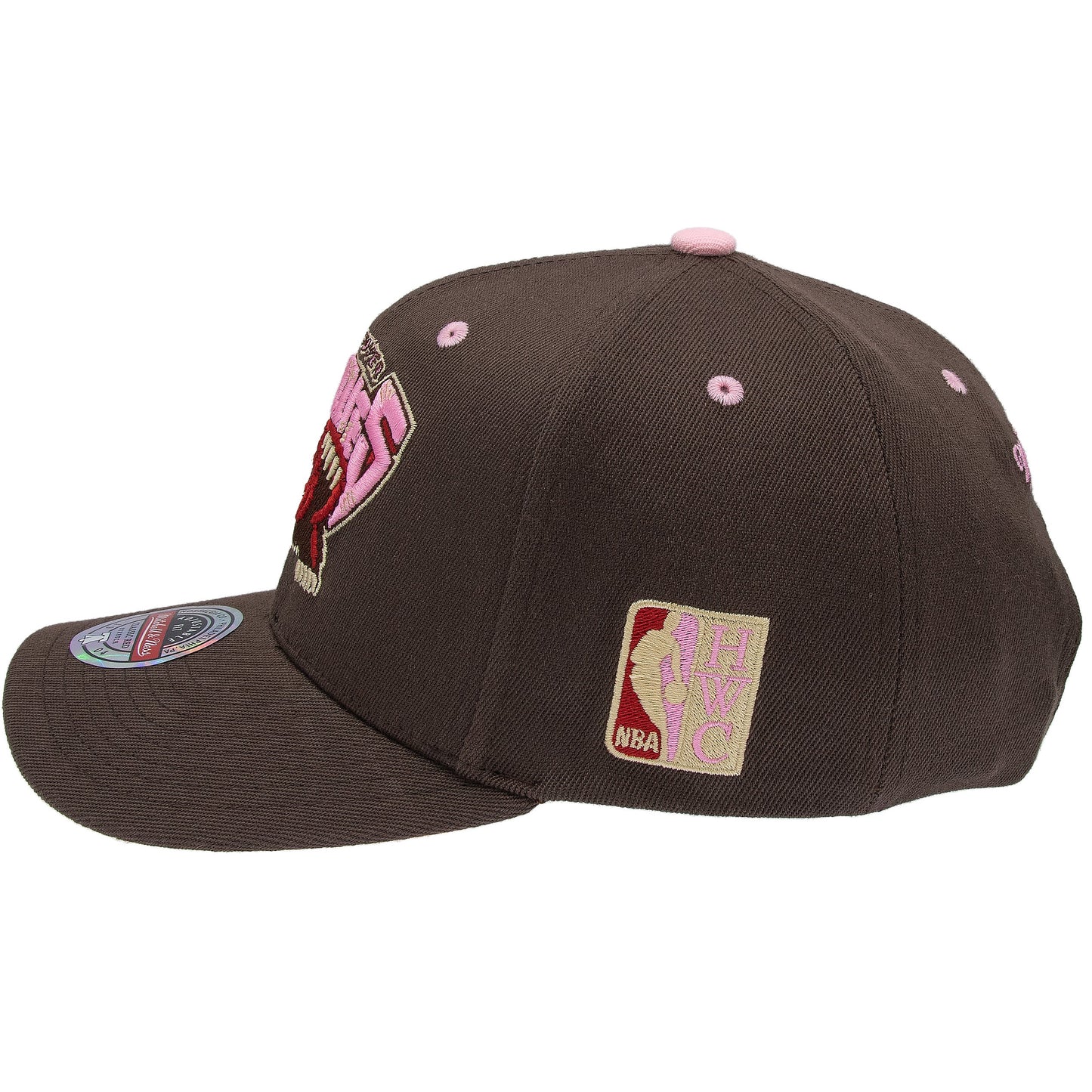 Vancouver Grizzlies NBA Brown Sugar Bacon Classic Red Snapback Mitchell & Ness Brown/Pink Official NBA Fan Gear