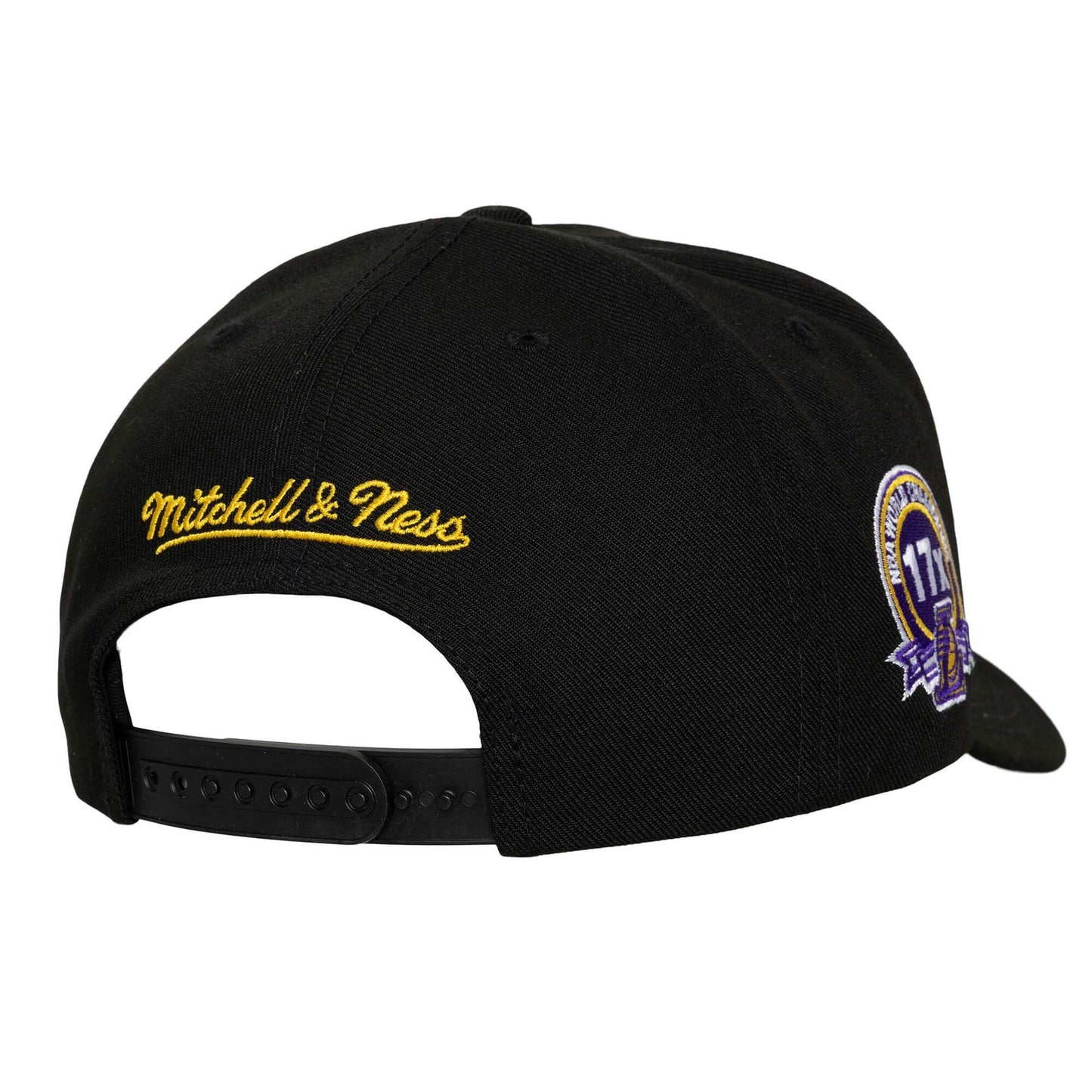 Los Angeles Lakers NBA Pro Pinch Snapback Mitchell & Ness Black Official NBA Fan Gear