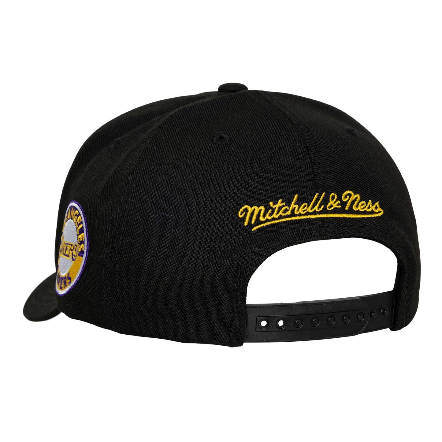 Los Angeles Lakers NBA Pro Pinch Snapback Mitchell & Ness Black Official NBA Fan Gear