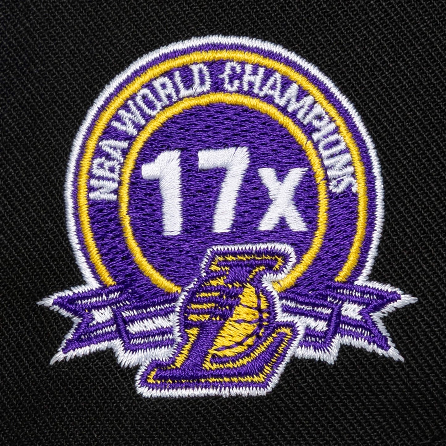 Los Angeles Lakers NBA Pro Pinch Snapback Mitchell & Ness Black Official NBA Fan Gear