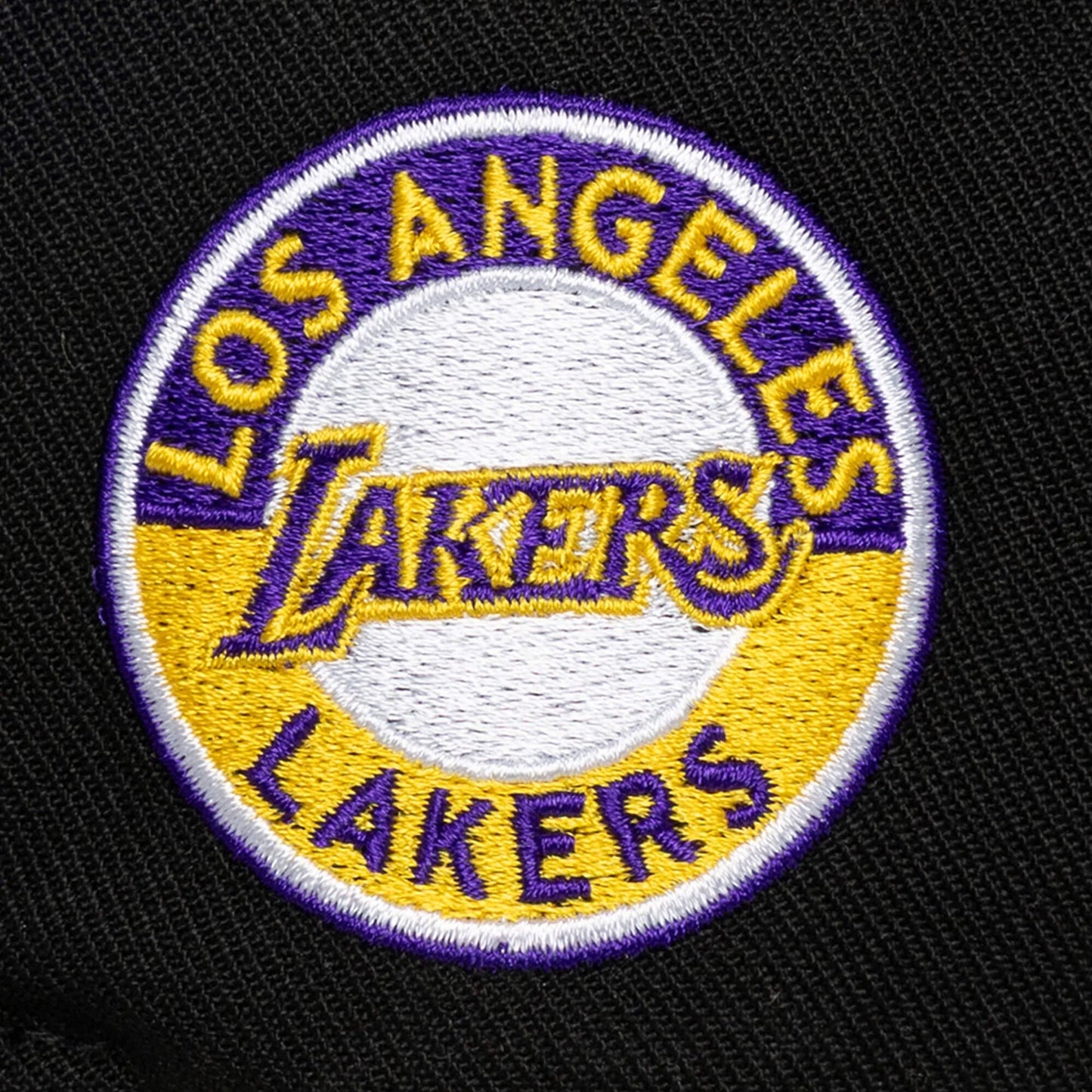 Los Angeles Lakers NBA Pro Pinch Snapback Mitchell & Ness Black Official NBA Fan Gear