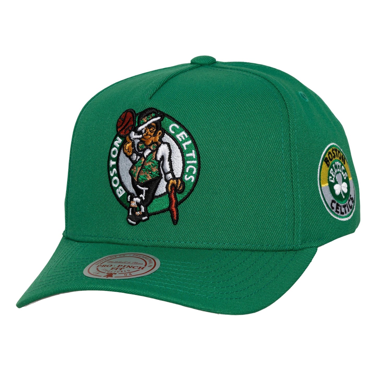 Boston Celtics NBA Pro Pinch Snapback Mitchell & Ness Green Official NBA Fan Gear