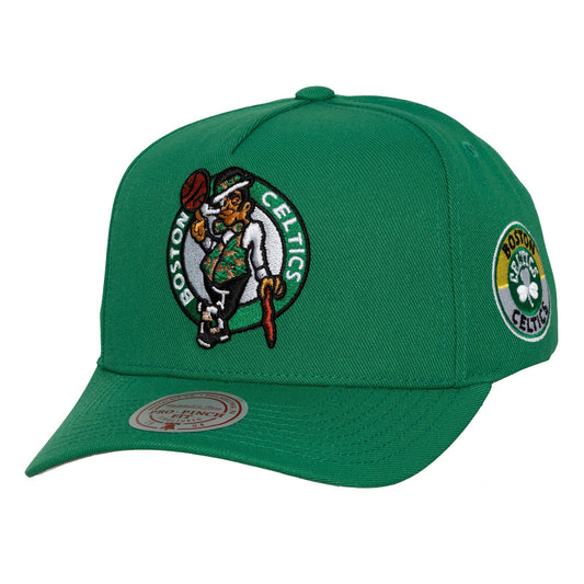 Boston Celtics NBA Pro Pinch Snapback Mitchell & Ness Green Official NBA Fan Gear
