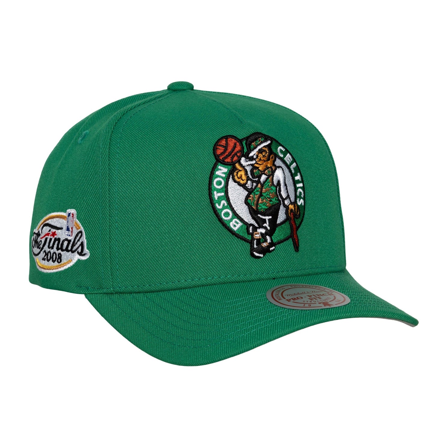 Boston Celtics NBA Pro Pinch Snapback Mitchell & Ness Green Official NBA Fan Gear