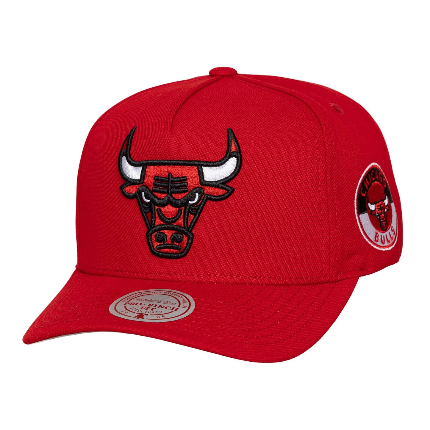 Chicago Bulls NBA Pro Pinch Snapback Mitchell & Ness Red Official NBA Fan Gear