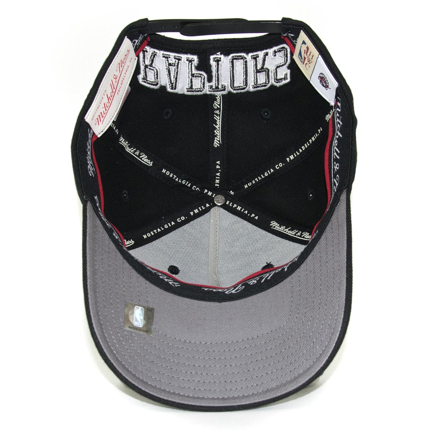 Toronto Raptors NBA Classic Red Eazy B&W Snapback Mitchell & Ness Black/White Official NBA Fan Gear