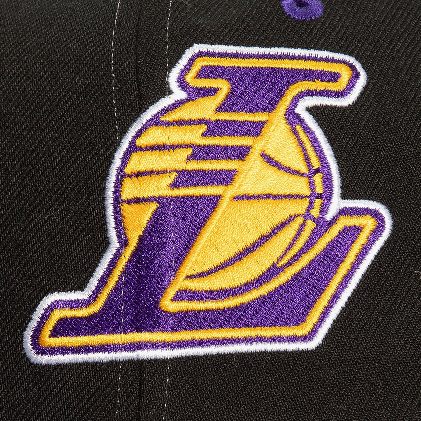 LA Lakers NBA Overbite Pro Snapback Mitchell & Ness Black/Purple Official NBA Fan Gear